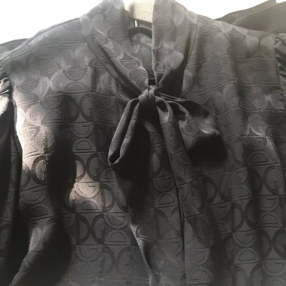 ❌SOLD❌Dolce & Gabbana DG logo shirt in jacquard with bow - Picture 9 of 10